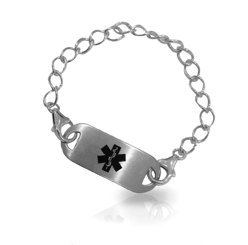 Personalized Stainless Steel Medical ID Bracelet 10mm Safety