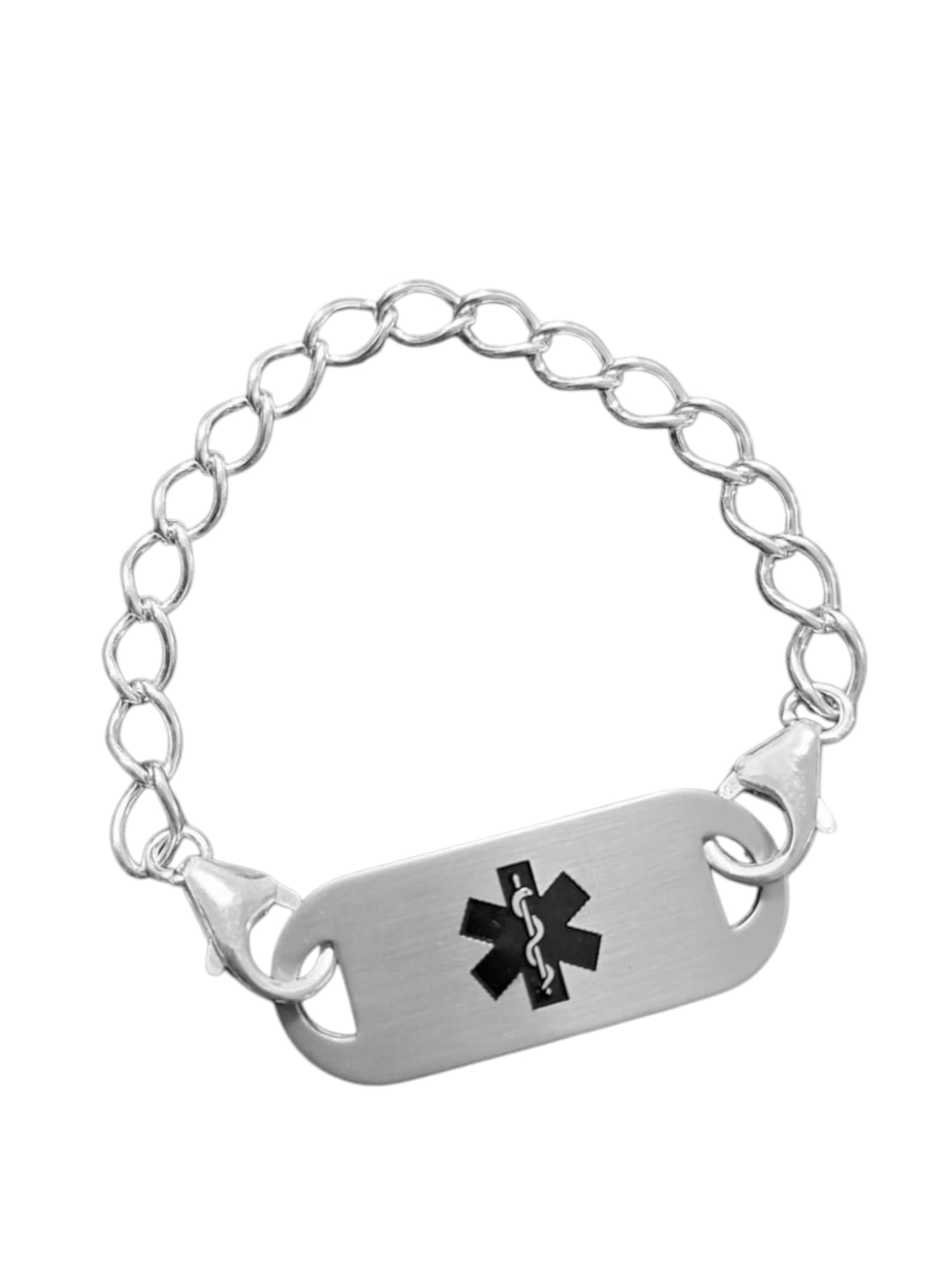 Personalized Stainless Steel Medical ID Bracelet 10mm Safety