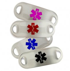 Medical ID Alert Tag with 5 lines of engraving