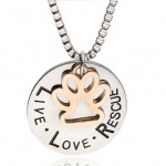 Live Love Rescue Gold Paw Charm